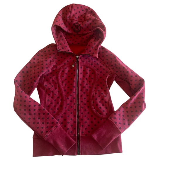Lululemon Scuba Hoodie II Ghost Dot Heathered Cranberry Bordeaux Drama - Picture 10 of 17